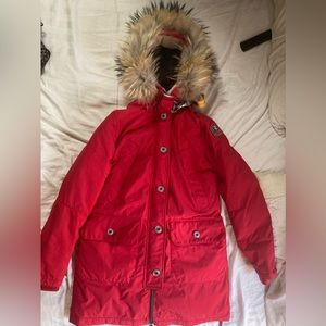 Unisex polar equipment long coat with hood